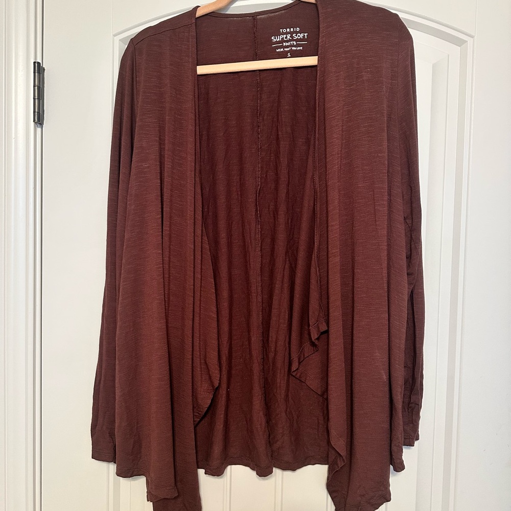 Torrid Super Soft Chocolate Cardigan